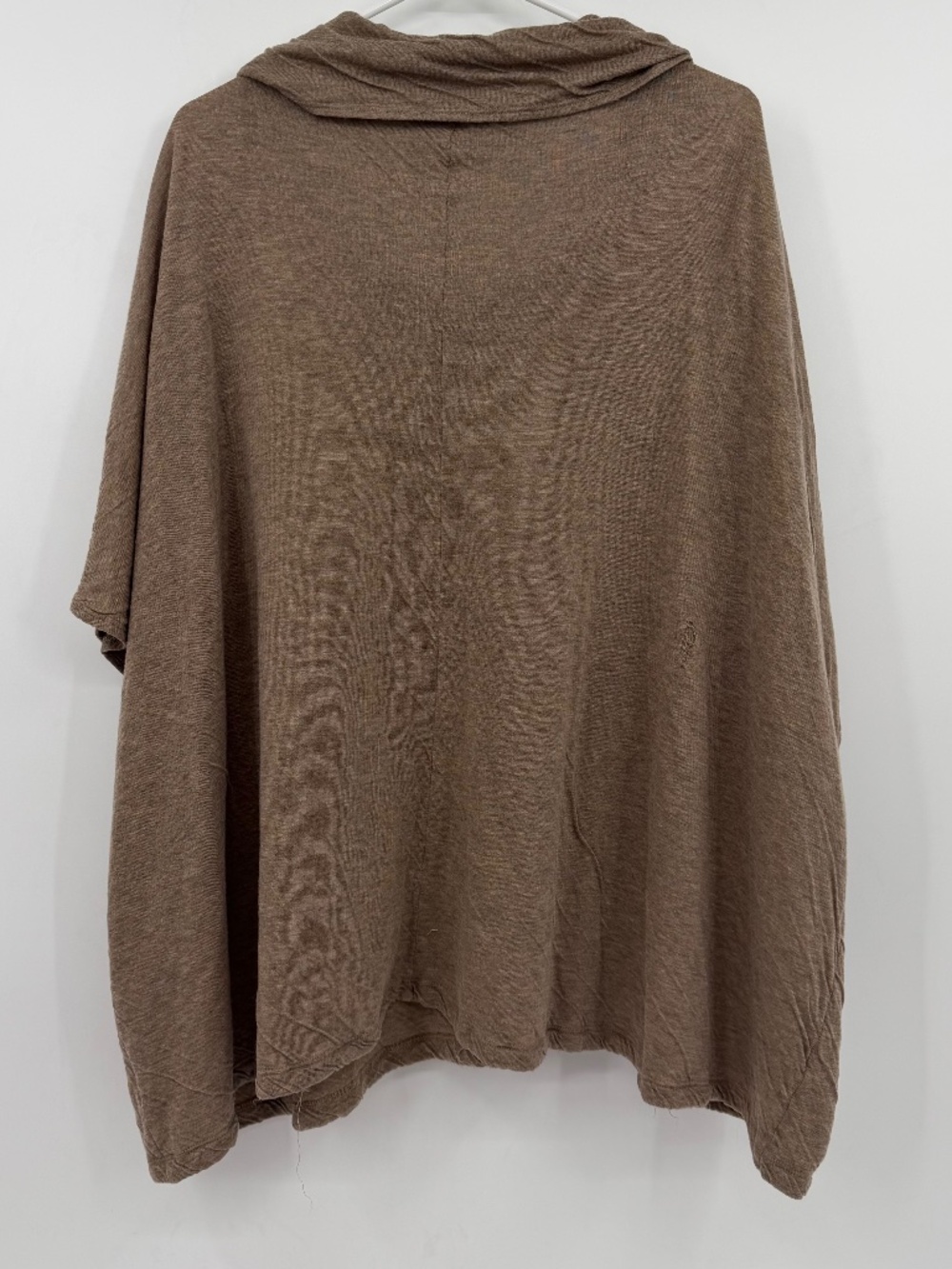 Bryn Walker Top Women Large Brown Short Sleeve Cowl Neck Lagenlook Knit Comfy - Picture 7 of 14